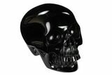 Realistic, Polished Black Obsidian Skull #151032-1